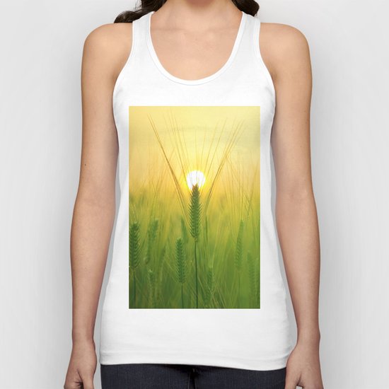 Morning Barley Field Unisex Tank Top