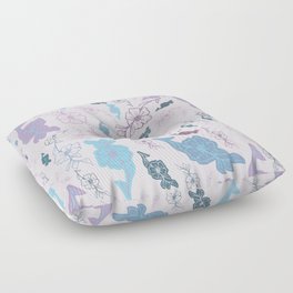 Flower Power - Purple Floor Pillow