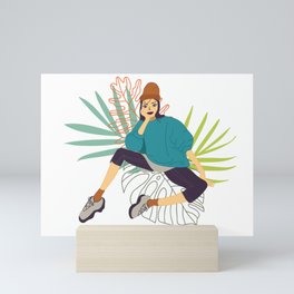 Girl in sporty style Mini Art Print