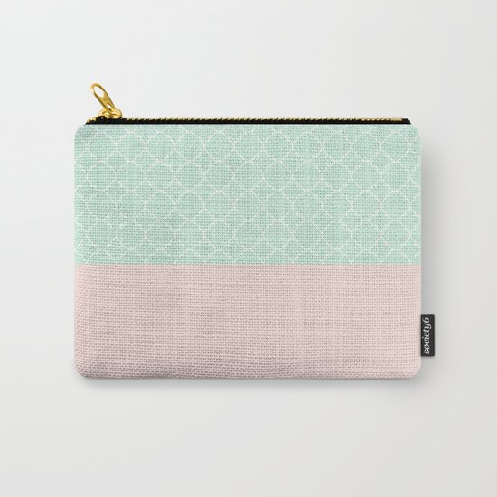 Vintage Blue, Classic Pink Carry-All Pouch