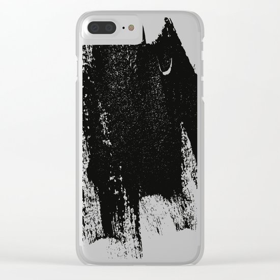 CONFIDENT - black , with no background Clear iPhone Case