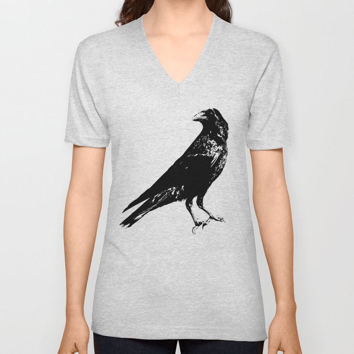 Lone Raven V Neck T Shirt