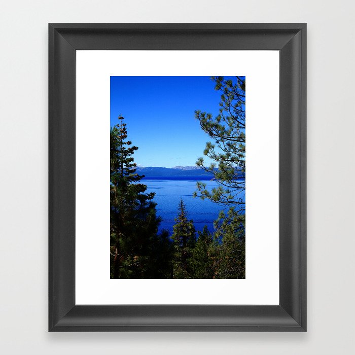 Lake Tahoe Thru Pine Trees 2008 #4 Framed Art Print
