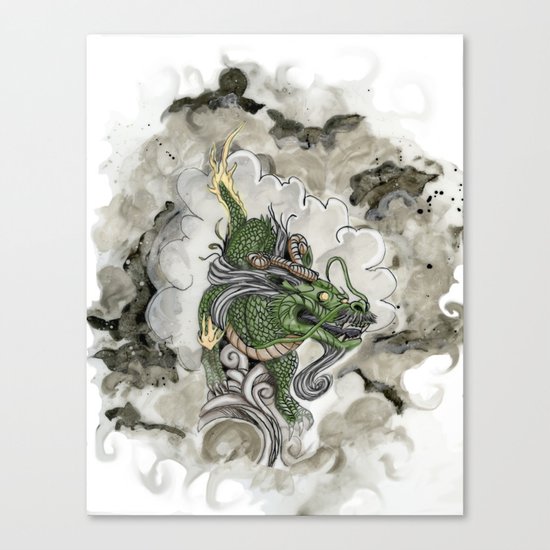 Dragon of The Mist Canvas Print