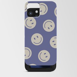 All Smiles Good Vibes Polka Dot Deep Periwinkle and Cream iPhone Card Case