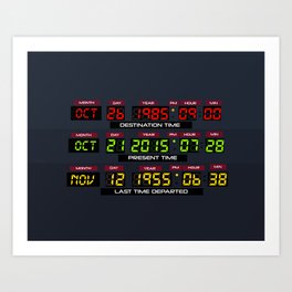 Time Circuits (The 2015 Collection) Art Print