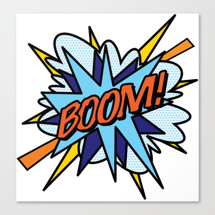 Boom Comic Book Flash Pop Art Cool Fun Graphic Typography Leinwanddruck Von Theimagezone Society6