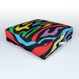 Psychedelic abstract art. Digital Illustration background. Outdoor Floor Cushion