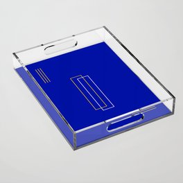 Blue Door Abstract Acrylic Tray