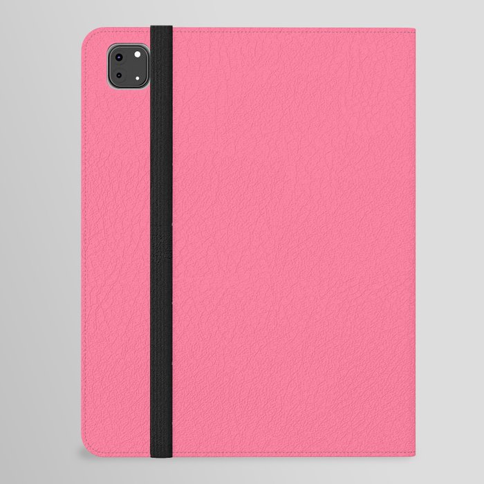 Now Bubble Gum bright vivid pink pastel solid color modern abstract illustration  iPad Folio Case