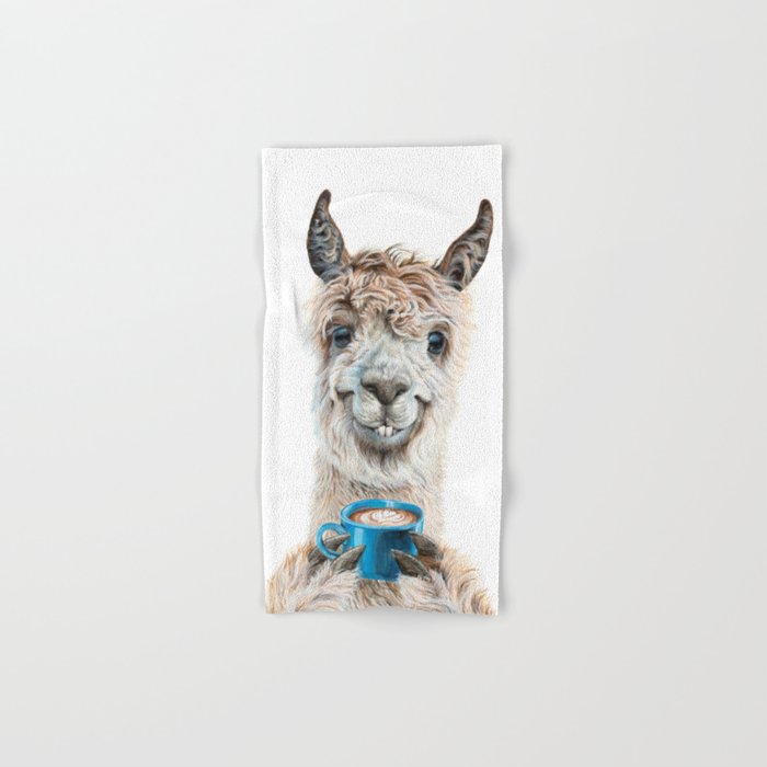 Llama Latte Hand & Bath Towel
