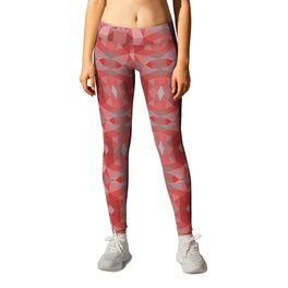 Red Abstract Leggings