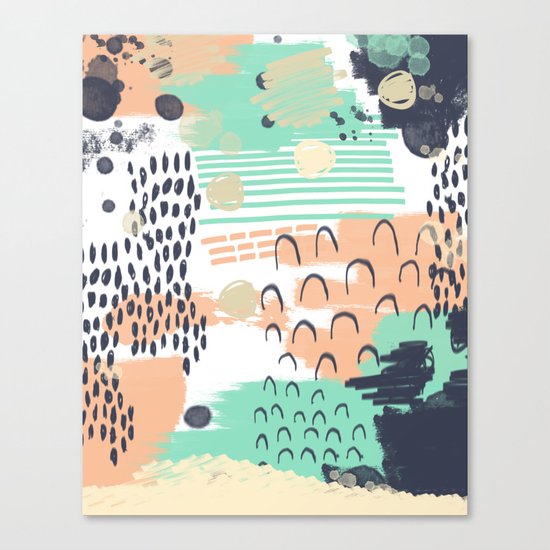 Liesel - Abstract, painterly, mark-making artist, colors cell phone case design Canvas Print