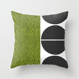 Circle Back - Green Throw Pillow