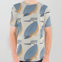 Whimsy Blue-eared Kingfisher All Over Graphic Tee