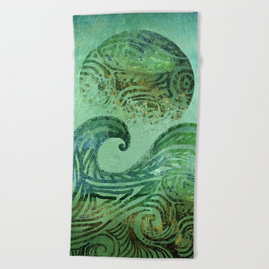 Tidal Moon Beach Towel