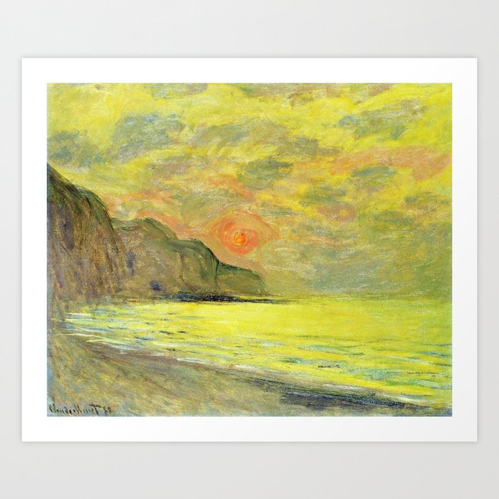 Monet Sunset Foggy Weather 1882 Art Print