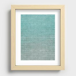 Rustic Farmhouse Country Cloth Green Recessed Framed Print