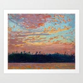 Tom Thomson - Sunset Sky - Canada, Canadian Oil Painting - Group of Seven Art Print