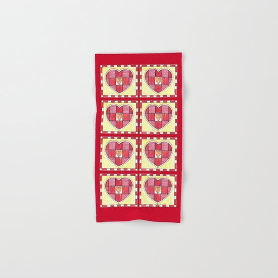 Pinstripe Heart Hand & Bath Towel