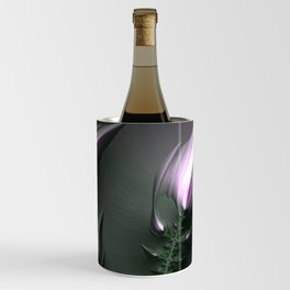 Mandelbrot Set Fractal Art Abstract Flowers in Shades of Purple Wine Chiller