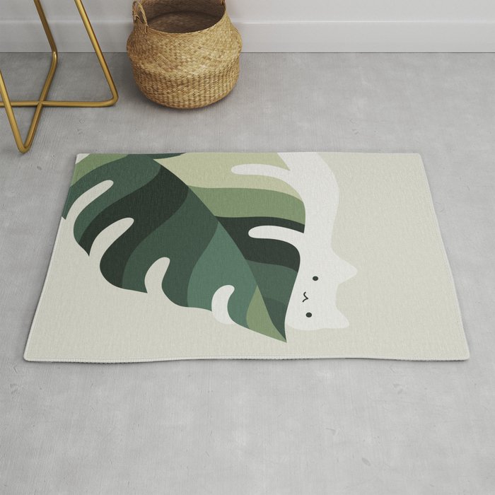 Cat and Plant 12C Rug