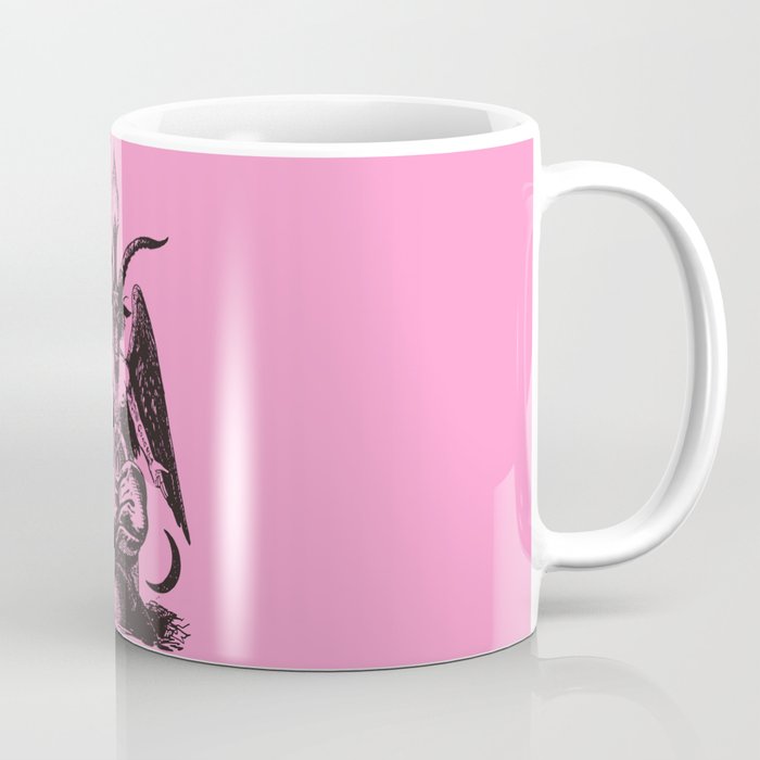 Black and Pink Baphomet Coffee Mug