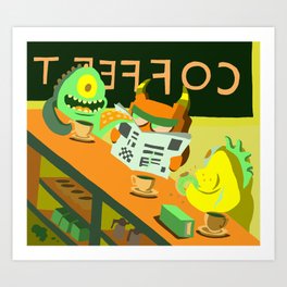 Monster Cafe Art Print