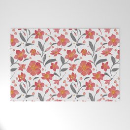 Red and grey allamanda Welcome Mat