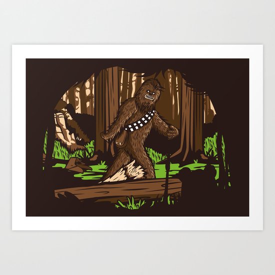 The Bigfoot of Endor Art Print