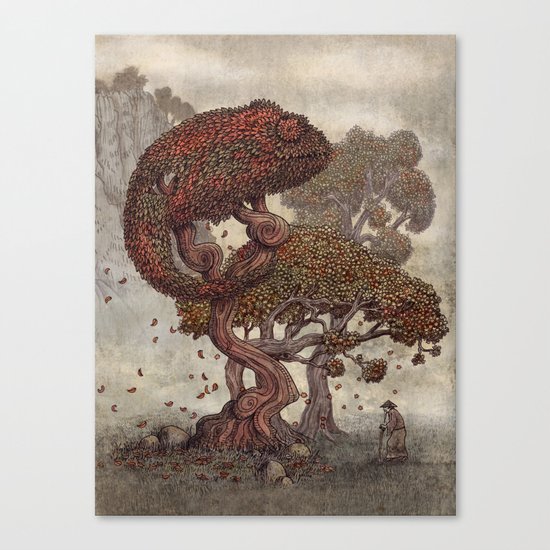 Autumn Chameleon Canvas Print