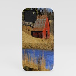 Country Red Barn, and Cobalt Blue Water iPhone Case