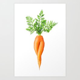 Sexy carrot Art Print | Photo, Legs, Cute, Sexy, Fruits, Fruit, Weird, Vegan, Diet, Eating 