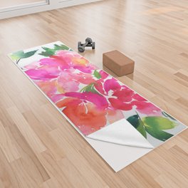 dancing peonies Yoga Towel