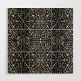 Liquid Light Series 37 ~ Grey Abstract Fractal Pattern Wood Wall Art