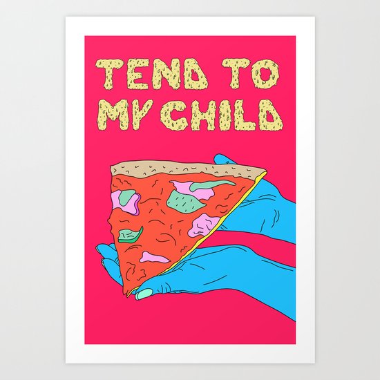 Pizza Child Art Print