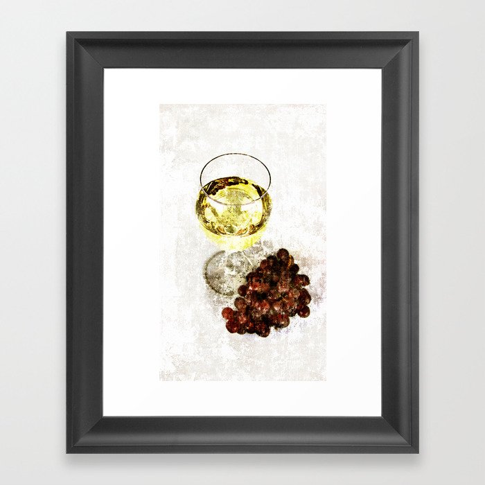 wine glass Framed Art Print