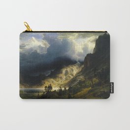 A Storm in the Rocky Mountains, Mt. Rosalie by Albert Bierstadt Carry-All Pouch
