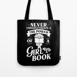 Book Girl Reading Women Bookworm Librarian Reader Tote Bag