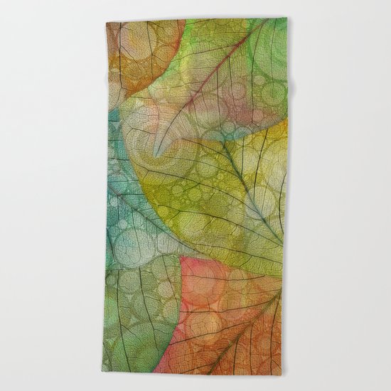 Autumn Rain Beach Towel