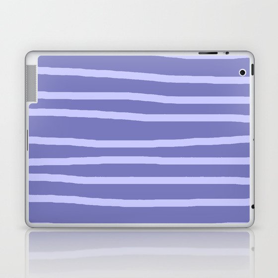Very Peri 2022 Color Of The Year Violet Blue Periwinkle Stripes Pattern Laptop & iPad Skin