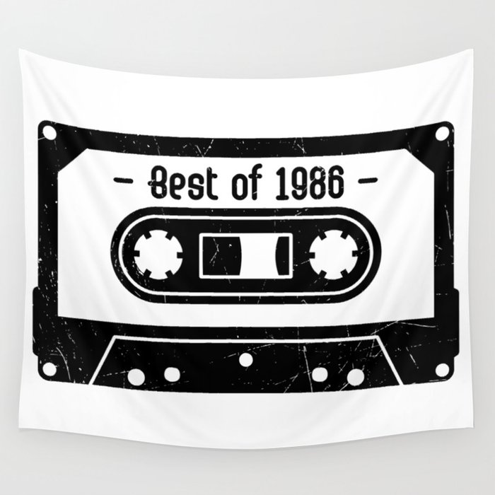 Best Of 1986 Cassette Tape Retro Wall Tapestry