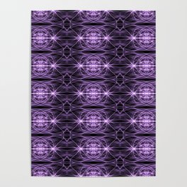 Liquid Light Series 3 ~ Purple Abstract Fractal Pattern Poster