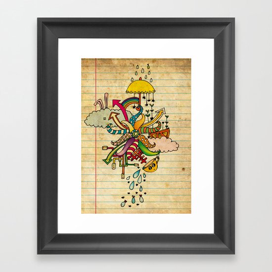 Notebook World Framed Art Print