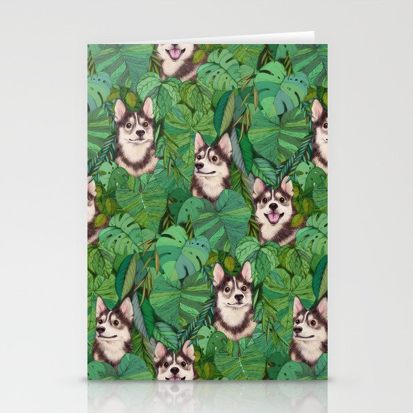 Pomsky Garden Stationery Cards