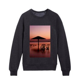 Red Sunrise By The Water Kids Crewneck