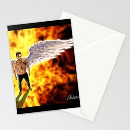 Lucifer Morningstar fire Stationery Card