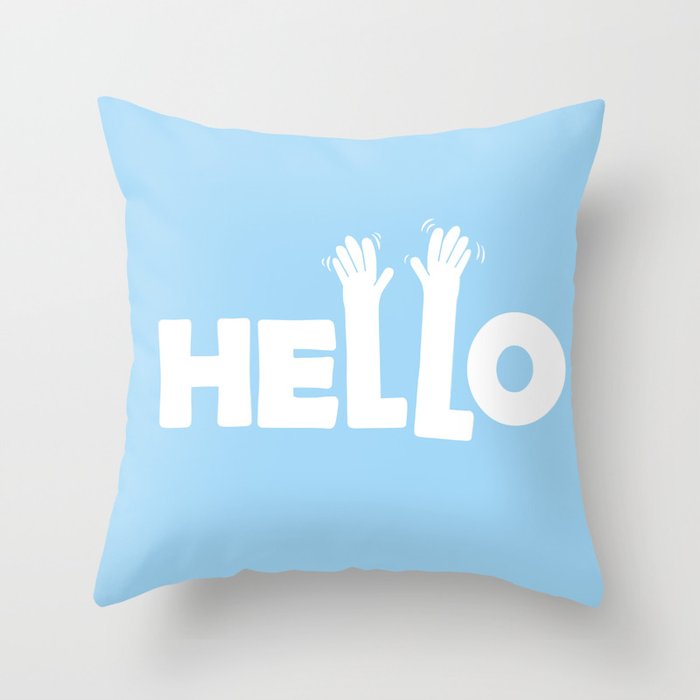 HELLO! Throw Pillow