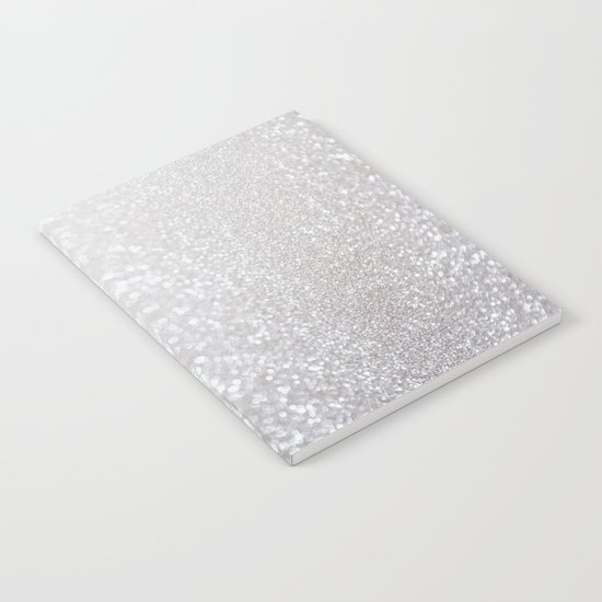 Silver ice - glitter effect- Luxury design Notebook