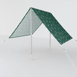 Candy Cane -  White and red on dark green Sun Shade